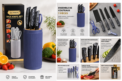 Pack de Couteau de 7 PCS pour Tabaski