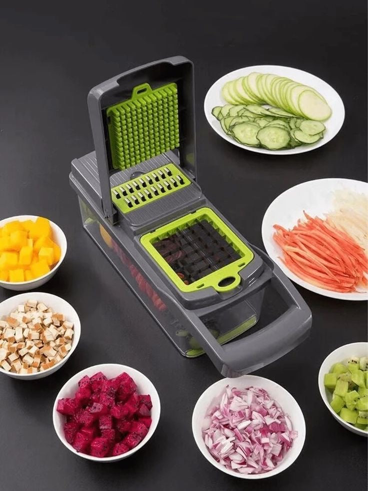 Coupe-Légumes Multifonction 12-en-1 – Rapide & Pratique 🥗