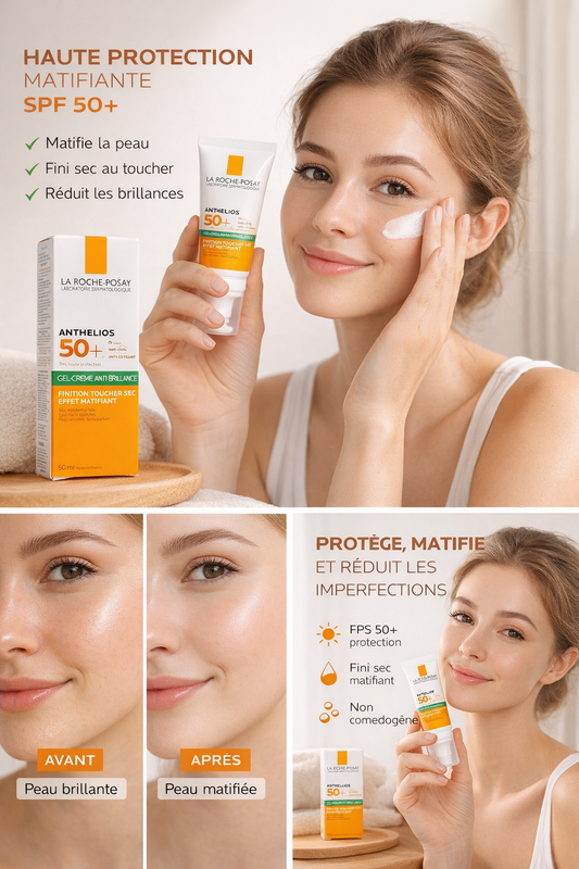 SPF50+ Matifiant – Stop Peau Grasse ☀️