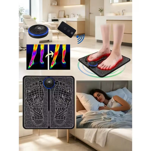 Masseur de pied EMS, tapis de massage rechargeable électrique pour massage des pieds,