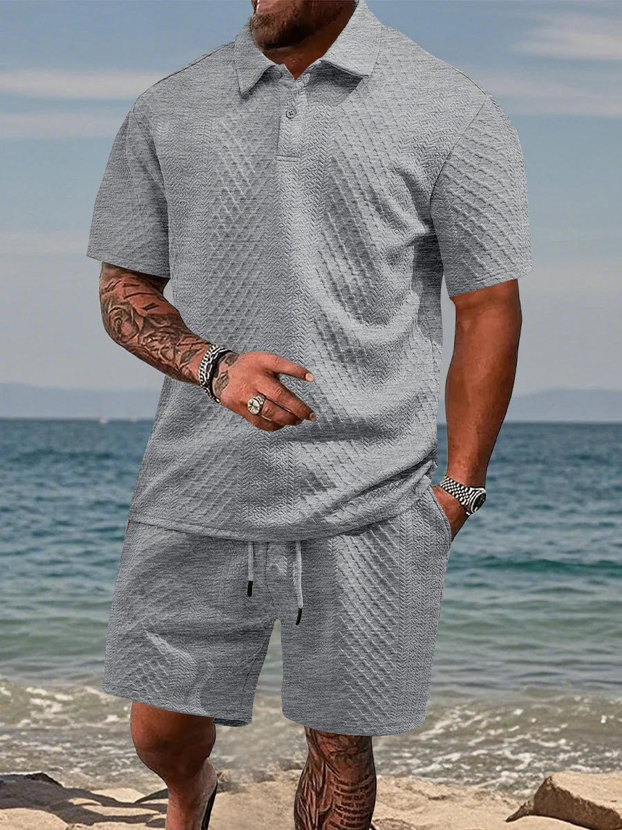 Ensemble de shorts décontractés Jacquard pour hommes
