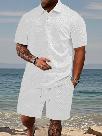 Ensemble de shorts décontractés Jacquard pour hommes