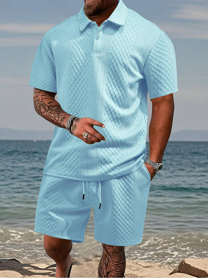 Ensemble de shorts décontractés Jacquard pour hommes