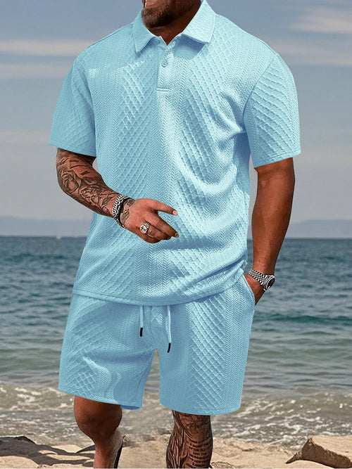 Ensemble de shorts décontractés Jacquard pour hommes