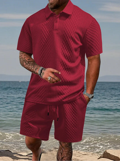 Ensemble de shorts décontractés Jacquard pour hommes